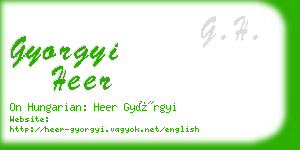 gyorgyi heer business card